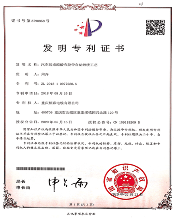 Invention Patent (Harness Taping)